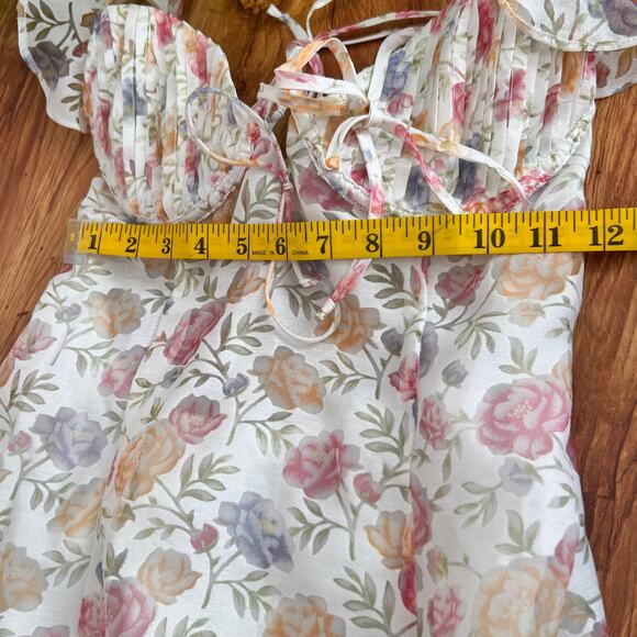 For Love & Lemons Rosie Floral Slip Dress Size S - Picture 8 of 12